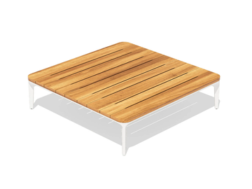 SLIM - Square teak garden side table by Sovet italia - view 2